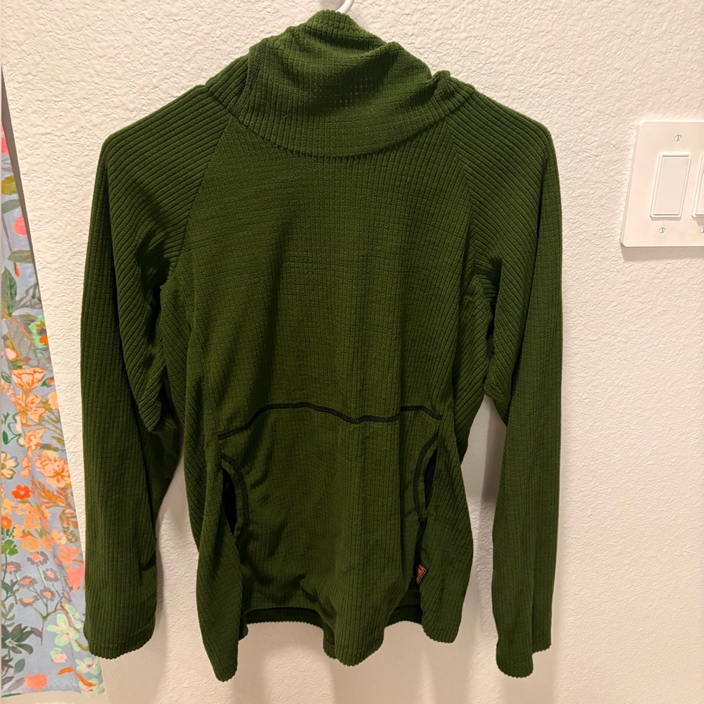 Melanzana Forest Green Women's Cowl Neck Sweater